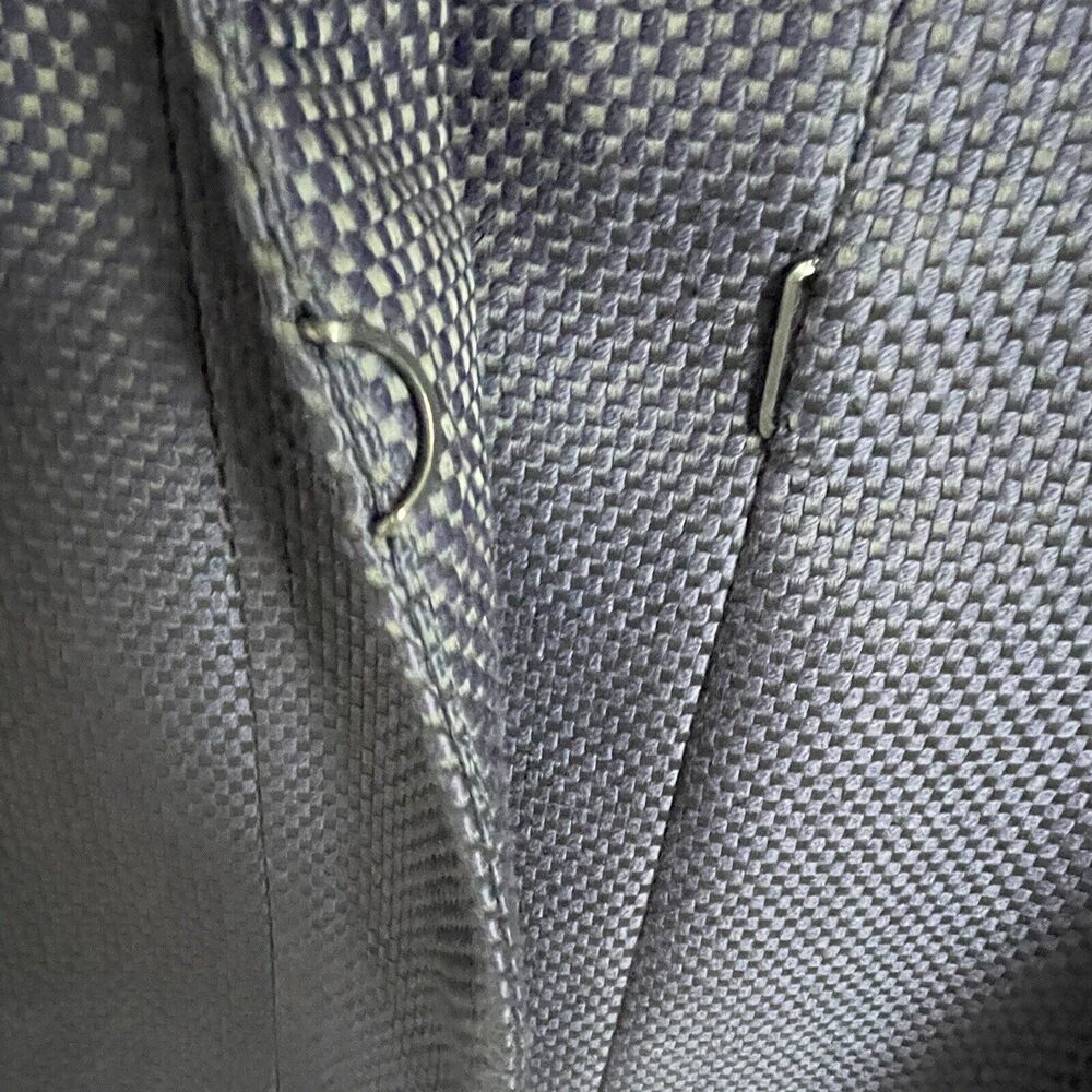 Reiss Blue Longline Blazer Coat Size M Minimalist Officewear Hook Closure - Picture 5 of 7